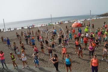 Clases magistrales de Zumba y Body Combat en Melenara (Foto TA)